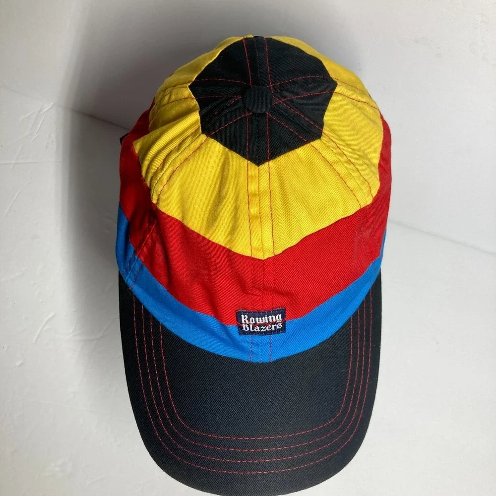 Rowing Blazers New York Hat Cap Adult Blue Red Yellow Rugby Adjustable  FLAW